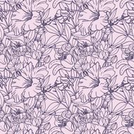 Cute floral seamless pattern background N54