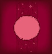 Maroon round banner