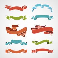 full color set of vintage ribbons