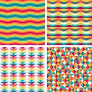 Seamless triangle patterns in retro style N2