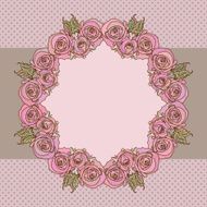 Old school frame with roses N12