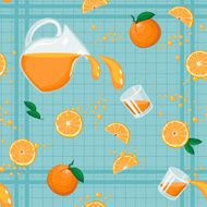 Seamless pattern with oranges N3