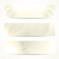 Set of abstract beige vector headers or banners