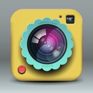 App design yellow photo camera icon N2