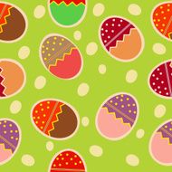 Vector Easter Seamless pattern with eggs background N4