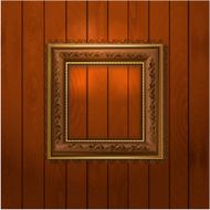 Vintage frame on wooden texture N2