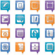 Business Office and Mobile phone icons N6