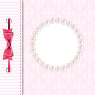 Vector greeting card or cover with bow N3