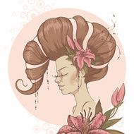 Girl with lilies