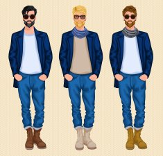Hipster man set N3
