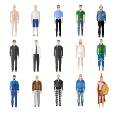 People Icons In Flat style N4