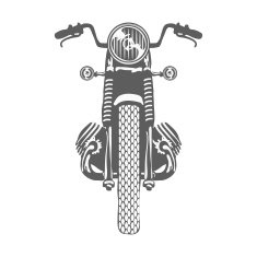 Hand Drawn Vintage Motor Bike Vector N4