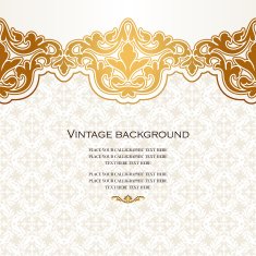 Vintage vector card in islamic style