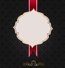 Vintage background with golden frame vector illustration N4