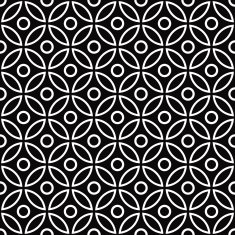 Black and White Floral Pattern N4