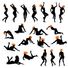 sexy girls silhouette set N3