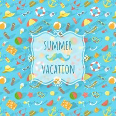 Blurred label on summer beach background