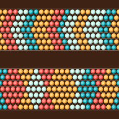 Ethnic african beads abstract color seamless pattern N9