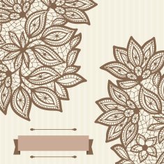 Vintage lace background abstract ornament Vector texture N2
