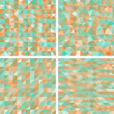 Seamless triangle patterns in retro style