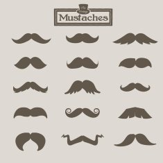 vintage mustache - vector illustration