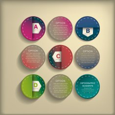 abstract 3d tag infographics