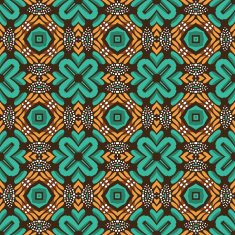 Seamless circle vintage flower pattern N52