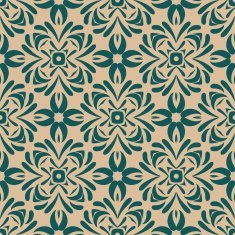Seamless circle vintage flower pattern N54