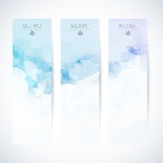 Abstract mosaic vertical banners set N33