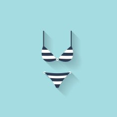 Flat bikini web icon