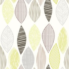 Seamless pattern of abstract leaves N4