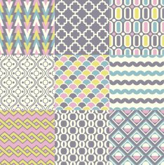 Seamless retro geometric pattern N6