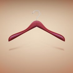 Wooden shoulder on the hanger