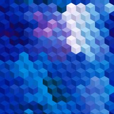 Multicolor cubic mosaic Seamless background