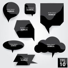 Modern speech bubbles N2