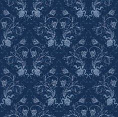 Elegance Seamless pattern with flowers ornament N25