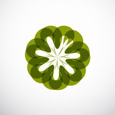 abstract green floral pattern for design