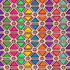 Ethnic Geometric Seamless Pattern N4