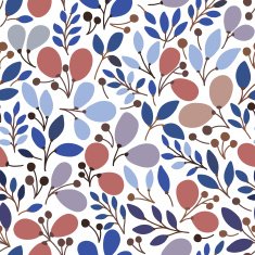 vector seamless pattern with leaves N25