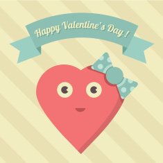 Vector Sweet Happy Valentine's Day Illustration