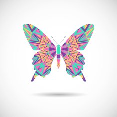 Vector illustration - butterfly on a white background