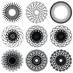 Psychedelic Circle Elements set