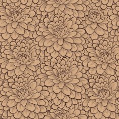 Beautiful seamless pattern with hand-drawn flowers in vintage colors N2