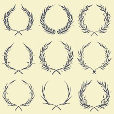 Floral Wreath Ornaments N3