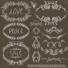 floral decorative borders ornamental rules dividers N5