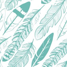 Seamless pattern of bird feathers N6