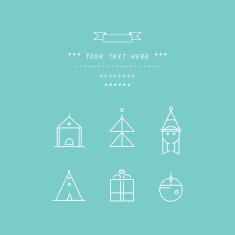 Christmas and New Year's vector pattern N2