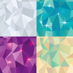 Seamless Polygonal Pattern Set Background
