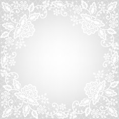 white lace on gray background