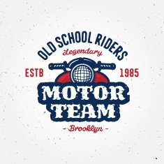 Vintage motorcycle club garage or contest apparel design